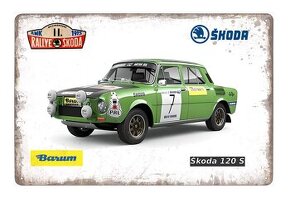 cedule plechová - Škoda 120 S Rallye 1975