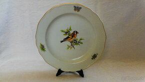 Míšeň, Meissen - porcelánový talíř s ptáčkem