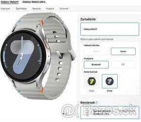 Kúpim Samsung Galaxy Watch 7 44 mm Silver Bluetooth