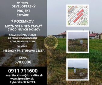 Na predaj stavebné pozemky Štitáre 4489m2