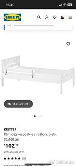 Detska postel Ikea 160x70