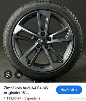 Disky Audi 5x112 R18 na letných pneu - 1