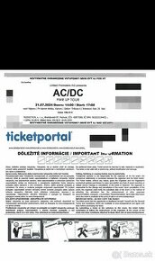 Vstupenka ACDC Bratislava Vajnory