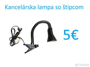 Kancelárska lampa so štipcom