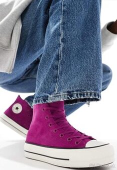 Converse Chuck Taylor All Star Hi lift vo fialovej farbe - 1