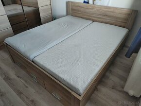 Manželská posteľ ISOTTA SON 180x200 cm, dub sonoma