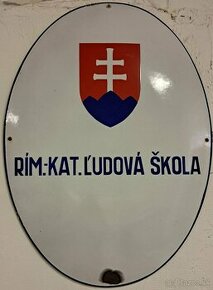 Smaltová tabula Ľudová škola - Slovenský stát 1939-1945 2WW