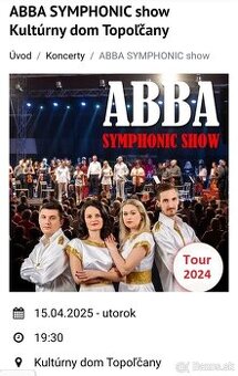 Abba simphonic show 2025 Topoľčany