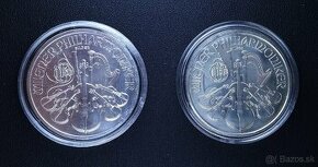 31.5€/oz Strieborne mince Wiener Philharmoniker 2015+2022