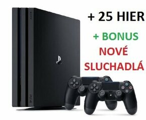 Predám nové PS4 PLAYSTATION 4 PRO 4K CZ s 25timi hrami