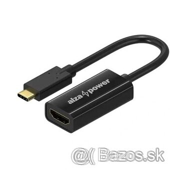 AlzaPower USB-C (M) to HDMI 2.0 (F) 4K 60Hz 0.15m čierny