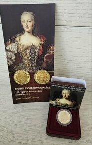 Zlata zberatelska minca 100€ Korunovacia Maria Terezia 2016 - 1