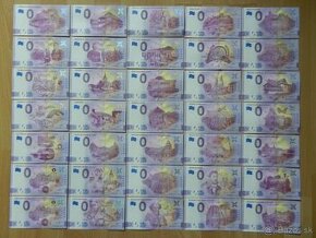 0 eurové bankovky 2021, 2022, 2023 2024 a České - 1