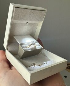 Zásnubný prsteň zlato + diamant 0,40 ct. // veľkosť 54