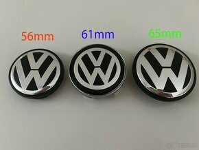 Stredové krytky kolies volkswagen 56mm 61mm a 65mm 4ks