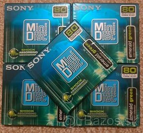 SONY - MD 80 min / Emerald Green / Minidisc / nové / 5ks