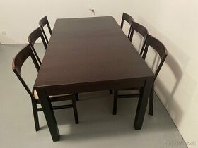 Rozťahovací jedálenský stôl IKEA 175/218/260+6ks stoličiek