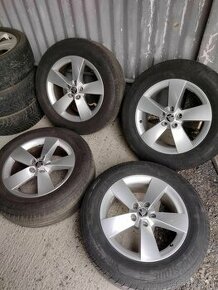 alu disky orig. SKODA 5X112 R17 pneu 215/65 - 1