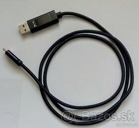 Predám Nylonový pletený USB kábel pre mobil + redukcia - 1