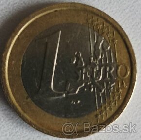 1 euro z roku 2002zle razená - 1