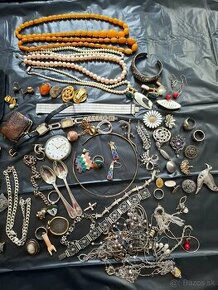 šperky,staré hodinky,striebro,bižu