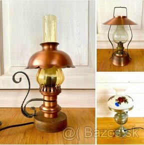 Staré lampy ve stylu petrolejky, obrazy, lampy a jiné