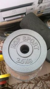 Liatinové kotúče HOP - SPORT  8 x 2,5 kg       -        NOVÉ