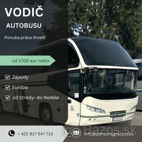 Vodič autobusu pre zájazdy cestovnej kancelárie