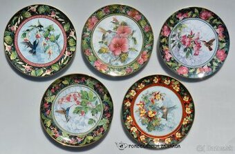 Royal Doulton - porcelánové taniere - Kolibríky