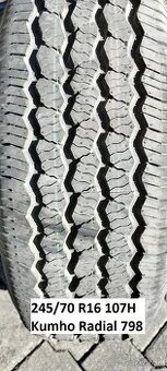 Predám 1 letnú pneumatiku 245/70 R16 107H Kumho - 1