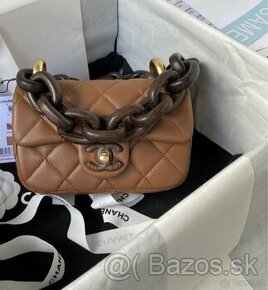 Chanel Wooden Chain Shoulder Crossbody Bag