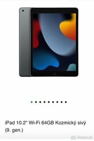 Predám iPad 10.2’’ Wi-Fi 64GB (9. gen.) ako nový