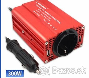 Auto Power Invertor 300W DC 12V To AC 110V 220V 3.1A Dual US - 1