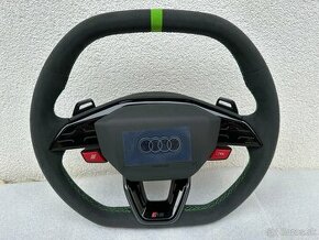 Audi sportovy volant alcantara zeleny RS3 RSQ3 RS4 RS5 - 1