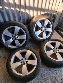 4ks alu disky orig. Škoda 5x100 R17 pneu 205/50 r17