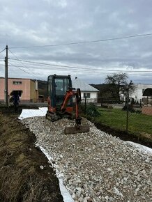 Zemné a výkopové práce, Minibager, nákladná doprava bager