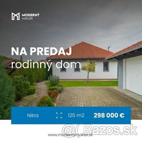 NA PREDAJ RODINNÝ DOM VO VYHĽADÁVANEJ ČASTI NITRY