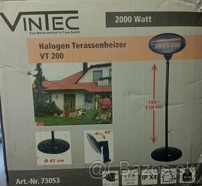 Halogénovy elektrický žiarič 2000W nový... - 1