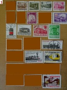 Nádherné poštové známky VLAKY