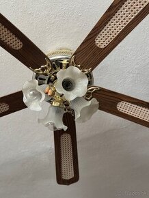 Predám starožitný luster s ventilátorom