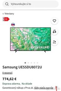 NEROZBALENY Samsung 55DU8072U 137cm