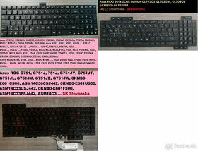 Klavesnice Asus X555, X551, X553M/GL703GS/G751 G751JT ...