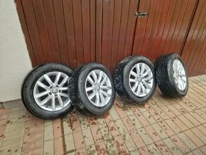 Alu disky 5×112 r 16 + NOVE LETNE GUMY