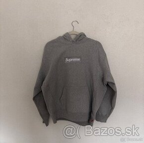 Supreme Grey Box Logo Hoodie