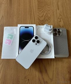 iPhone 14 Pro 128 gb Silver - komplet príslušenstvo, záruka