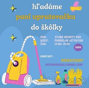 Upratovanie materskej školy