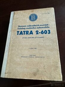 Tatra 603 - 2--seznam nahradnich soucasti-rok 63 - 1