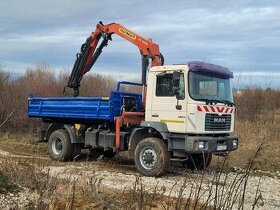 Nakladna doprava sklapacom 4x4, prace hydraulickou rukou