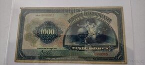 1000 Kč 1919 Perforovaná