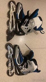 3x použité inline korčule Rollerblade